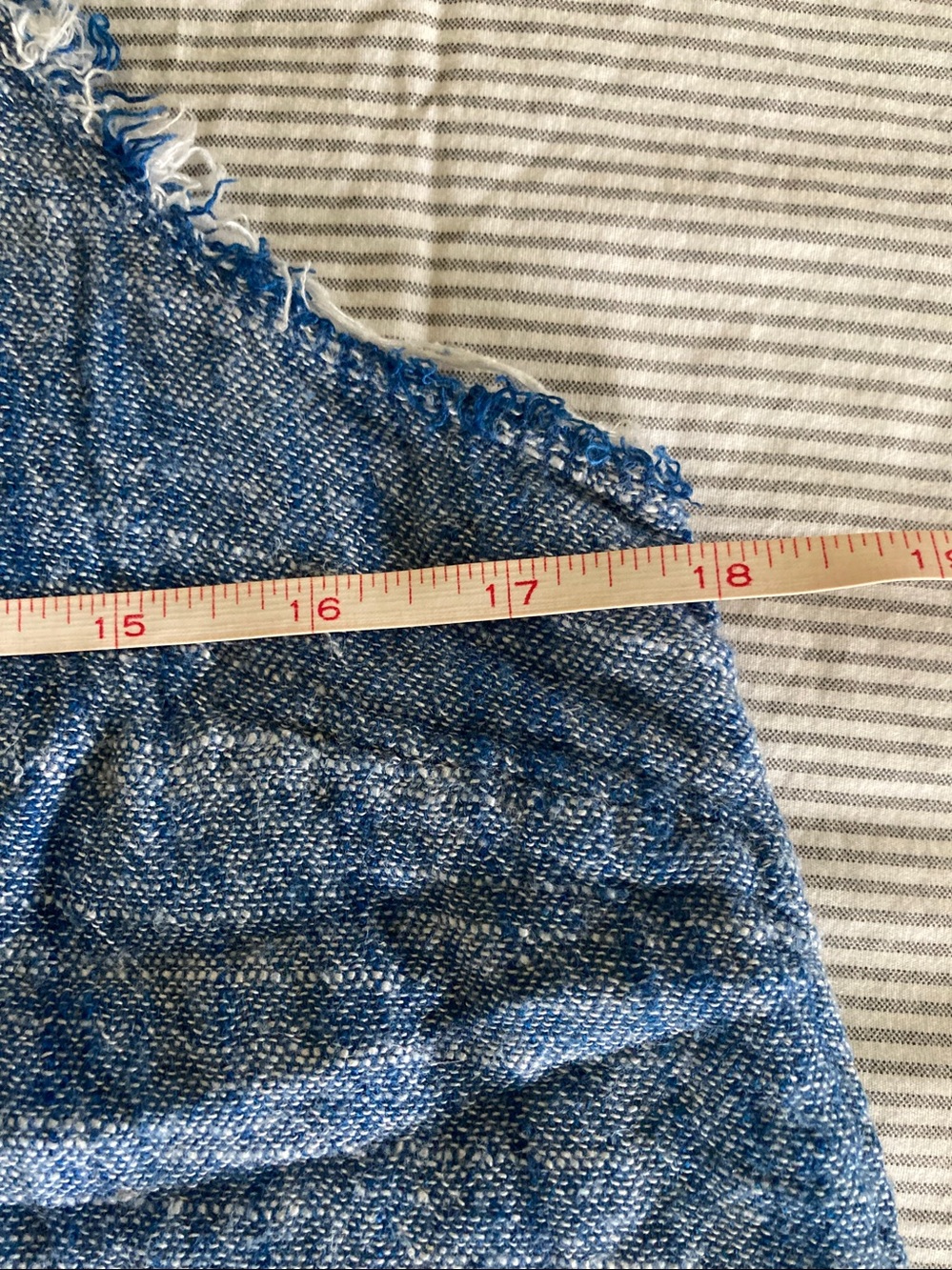 Frayed Woven Sleeveless Top - Blue - Picture 6 of 8